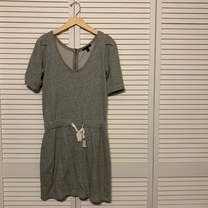 Banana Republic gray cotton short sleeve dress